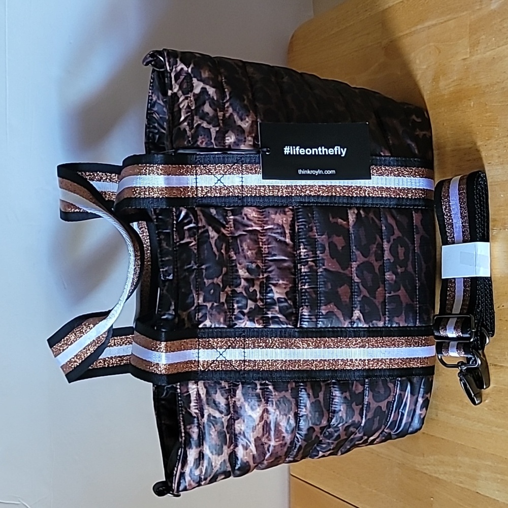 Think Royln Jr Wingman Leopard-Print Tote